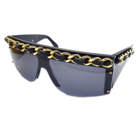 Chanel Chain Sunglasses Black Eyewear - Picture 1 of 10